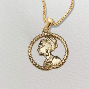 Farah Pahlavi Portrait Necklace – Iconic Emblem of Iranian Legacy