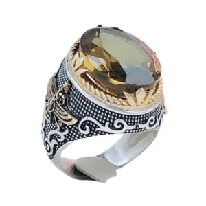 Faravahar Silver Ring with Real Alexandrite – Bold, Symbolic, 15g Statement
