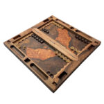 Golden River Epoxy Backgammon 70 cm – Einzelspiel-Walnuss-Meisterwerk – Bild 8