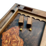 Golden River Epoxy Backgammon 70 cm – Einzelspiel-Walnuss-Meisterwerk – Bild 7