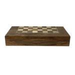 Mahsan Design Doppel-Walnussbrett – Backgammon & Schach Kombi – Bild 3