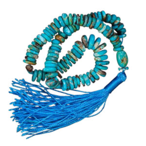 Handmade 101 Bead Neyshabur Turquoise Tasbih Misbaha, 31.80g