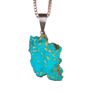 Handmade Iran-Shaped Map Turquoise Necklace – Authentic & Elegant