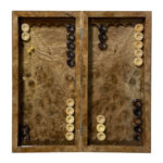 Hiwar Walnut Burl Backgammon & Chess Set – Elegance in Dual Play