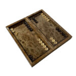 Hiwar Walnuss-Maser Backgammon & Schach-Set – Eleganz im Doppelspiel – Bild 5