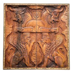 Imperial Art Backgammon – Carving of Lamassu & Pillars (Hakhamaneshi) on Walnut Wood