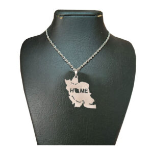 Iran Map Necklace – Stainless Steel with “Home” Engraving