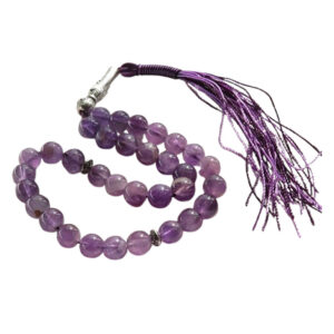Light Purple Amethyst Prayer Beads – 33 Beads with Smooth Finish