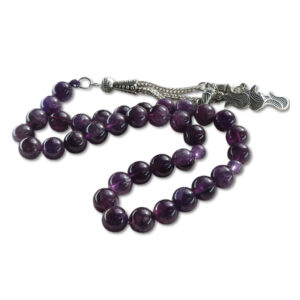 Luxe Amethyst Rosary– 33 Bead Prayer Tasbih of Certified Purity
