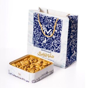 Luxury Gift Box – 350g Saffron Akbari Pistachios, Premium Packaging by Manoochehri