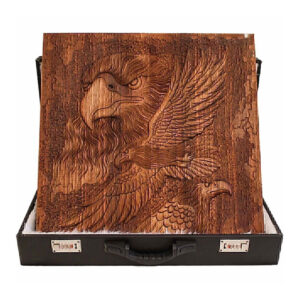 Monabat Backgammon Board – Noble Eagle Design with March Engraving Option