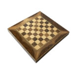 Noa Walnuss-Wurzel Backgammon & Schach-Set – Doppelspiel mit natürlicher Eleganz – Bild 3