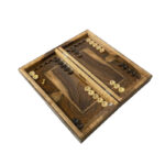 Noa Walnuss-Wurzel Backgammon & Schach-Set – Doppelspiel mit natürlicher Eleganz – Bild 4