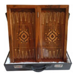 Pasargadae Walnut Backgammon – Hand-Carved Homage to Ancient Persian Grandeur