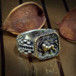 Persian Heritage Ring with Shir-o-Khorshid Symbol, 925 Silver - Image 3