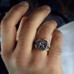 Persian Heritage Ring with Shir-o-Khorshid Symbol, 925 Silver - Image 5