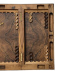 Premium doppelseitiges Wurzelholz-Backgammon & Schach-Set – Hartwachs-Finish – Bild 4