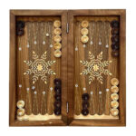 Premium Eichen-Relief Backgammon – Walnuss-Handwerk von Meister Pour Hakim – Bild 2