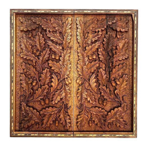 Premium Oak Relief Backgammon – Walnut Craft by Master Pour Hakim