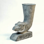 Ram-Head Rhyton Sculpture – Ancient Persian Ritual Vessel Replica - Image 3