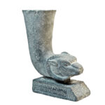Ram-Head Rhyton Sculpture – Ancient Persian Ritual Vessel Replica