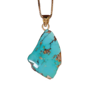 Raw Shajari Feroza Pendant – Certified Persian Gem for Men & Women