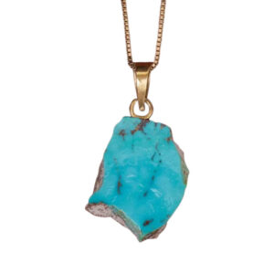 Raw Turquoise Slice Pendant – Natural Nishapur Stone, 4.46 g