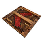 Red-River Resin Backgammon Brett – 70 cm Luxus „Stella“ Edition, Einzelspiel – Bild 3