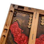 Red-River Resin Backgammon Brett – 70 cm Luxus „Stella“ Edition, Einzelspiel – Bild 5