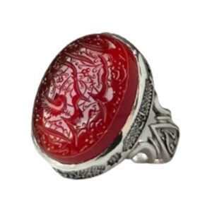 Red agate (hand-carved) Ring by “Ya Sayyid al-Shuhada” Inscription