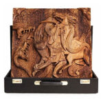 Rostam & Dragon Backgammon – 60cm Walnut Board Inspired by Persian Myth