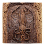 Skull Hunt Backgammon — 6-Month Hand-Carved Walnut Artwork with Puzzle Inlay