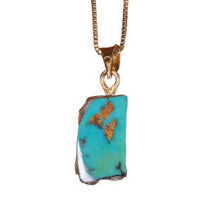 Split-Cut Natural Turquoise Necklace – Nishapur Stone in 2.03 g