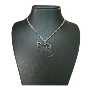 Stainless Steel Iran Pendant with “Iran” Engraving Map, Unisex Design