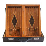 Traditionelle Marketerie-Doppelbrett – Elegantes Schach & Backgammon in persischer Walnuss – Bild 2