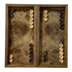 Viuna Burlwood Game Set – Dual Play, Rich Texture, Timeless Craft