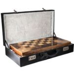 Walnuss-Spielset – Sanandaj Doppelbrett mit Schach & Backgammon in einem – Bild 4