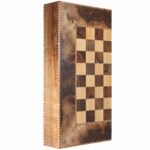 Walnuss-Spielset – Sanandaj Doppelbrett mit Schach & Backgammon in einem – Bild 3