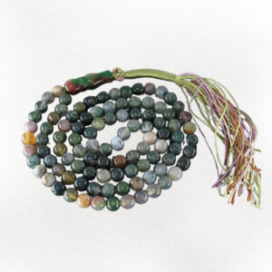 101-Bead Multicolor Green Agate Prayer Beads – Elegant, Authentic