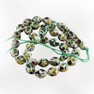 33-Bead Multicolor Amber Prayer Beads – Powdery Finish, Elegance