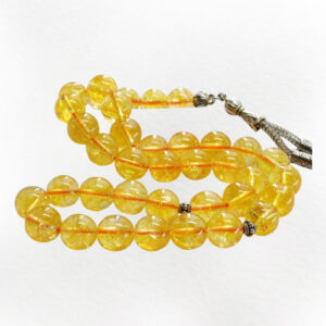 33 Unique Beads Citrine Tasbih – 64g, Certified Natural Stone