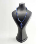 Bead Lapis Necklace – Round & Rectangular Mix + Drop Pendant - Image 2