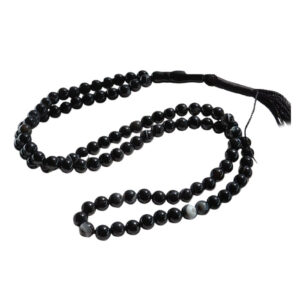 Black Sulemani Agate Tasbih Rosary – 101 Beads, 32cm, Comfortable