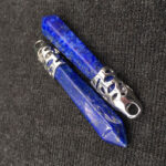 Bold Lapis Lazuli Pendant – Prism Shape + Gold/Silver/Leather Chain Options - Image 4