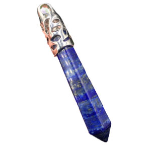 Bold Lapis Lazuli Pendant – Prism Shape + GoldSilverLeather Chain Options