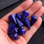 Diamond-Cut Lapis Lazuli Necklace – Custom Chain & Healing Energy - Image 5