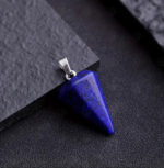 Diamond-Cut Lapis Lazuli Necklace – Custom Chain & Healing Energy - Image 4