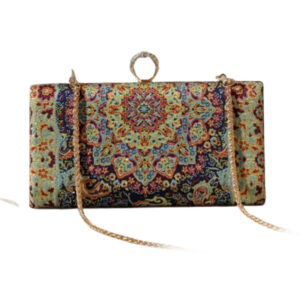 Elegant Termeh Velvet Clutch – Handwoven Balochi Embroidery Collection