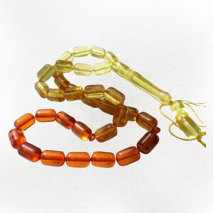Gradient Amber Misbaha Prayer Beads – Powdery 33 Beads for Dhikr
