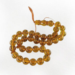 Handmade Amber (Kahroba) Prayer Beads – 33 Round Beads, Refined